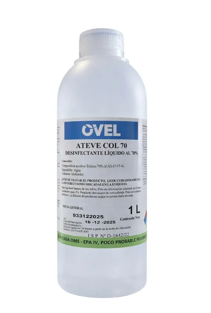 OVEL - Alcohol Desnaturalizado al 70% ATEVE COL 70 (1L)